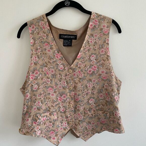 Vintage 70’s Counterparts Beige Patchwork Vest - Picture 7 of 7
